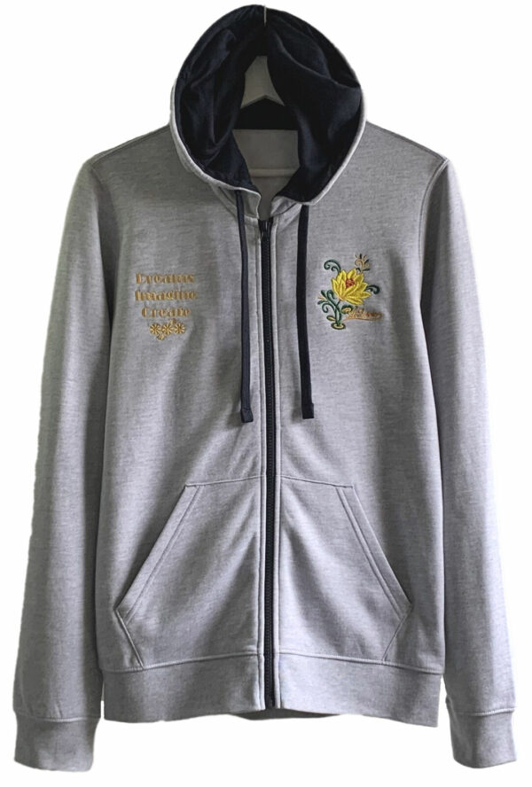 Women's hooded sweatshirt grey/navy